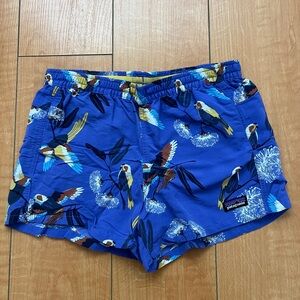 Patagonia Periwinkle Parrot-Print Shorts